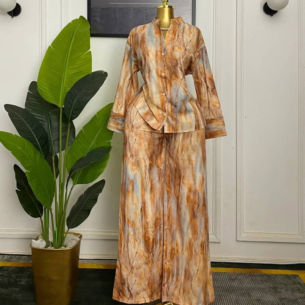 Ensemble Chic 2 Pièces - Marron & Vert