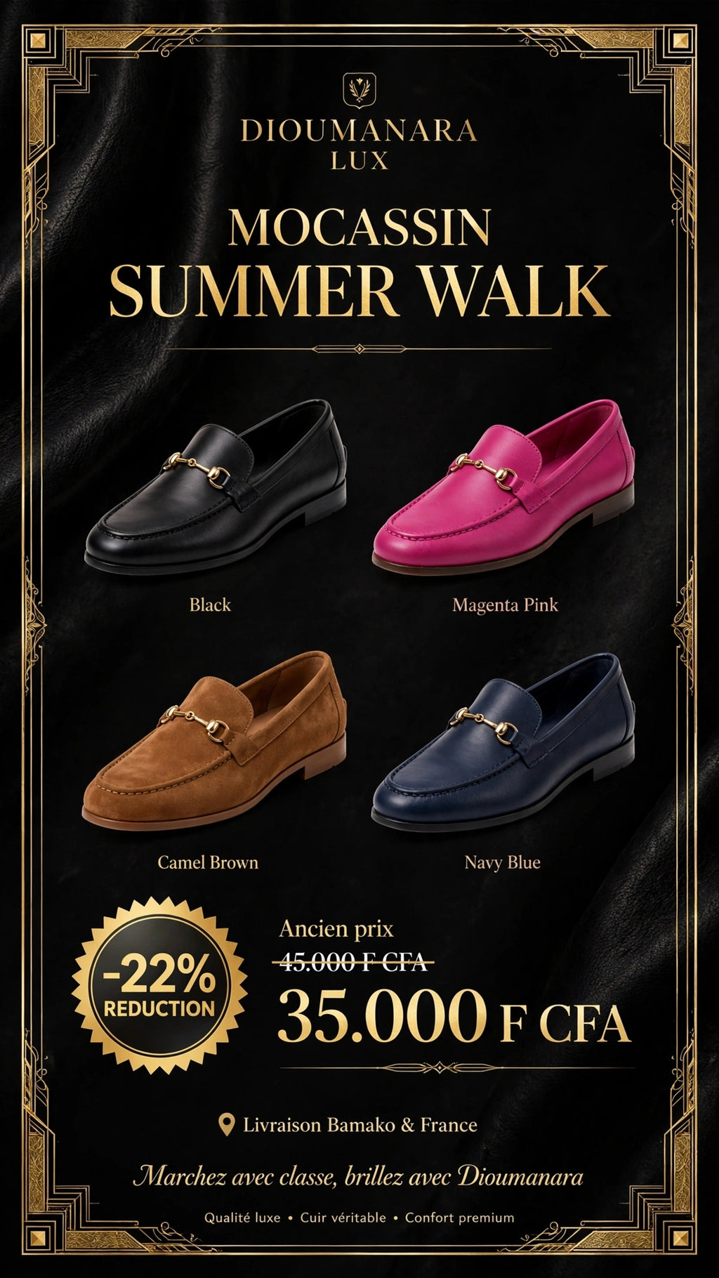 Mocassin Luxe Daim - 4 Couleurs